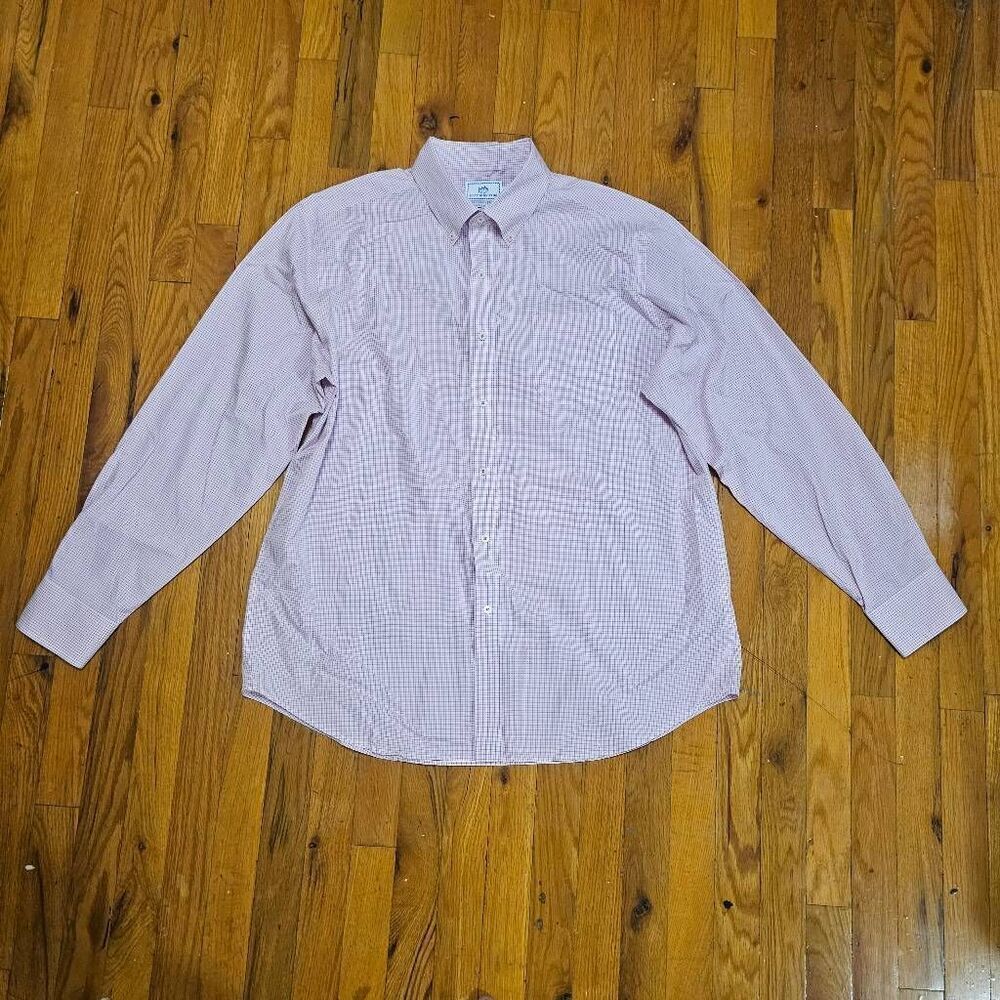Southern Tide Long Sleeve Button Shirt Mens XL Purple Plaid